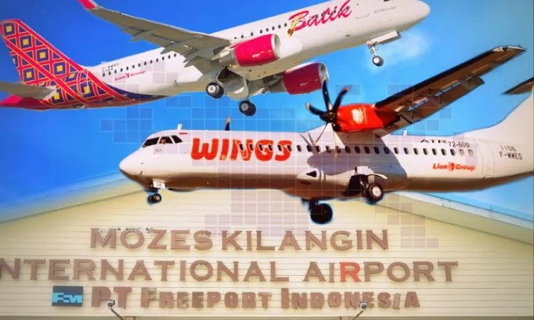 Batik air dan wings air akan buka rute penerbangan ke bandara mozes kilangin timika