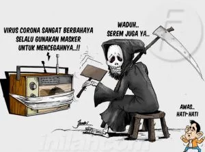 Karikatur virus corina