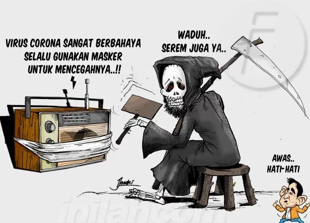 Karikatur virus corina