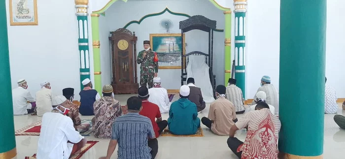 Kodim 1503 tual sosialisasi new normal di masjid vatdek