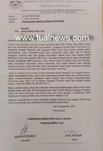 Ini surat audens sopir truk kota tual