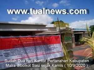 Kantor pertanahan malra diboikot sasi