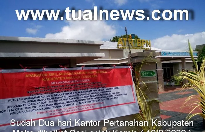 Kantor pertanahan malra diboikot sasi