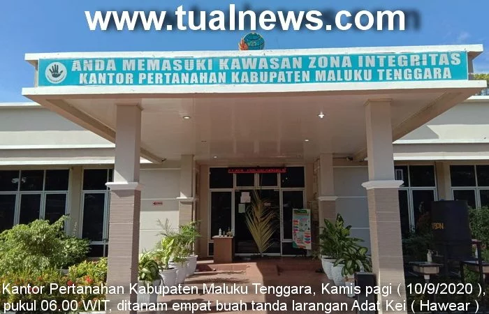 Kantor pertanahan malra ditanam sasi