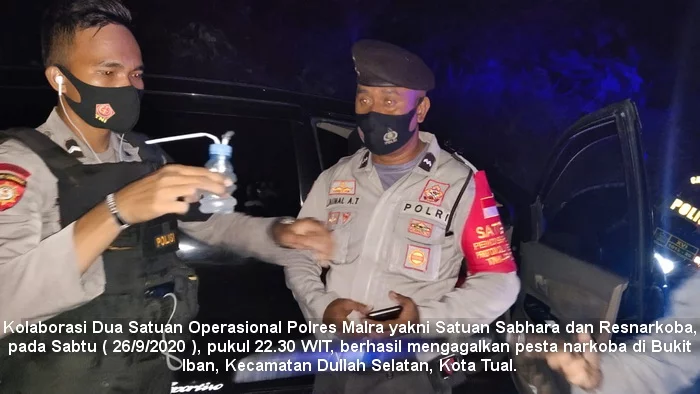 Satnarkoba polres malra gagalkan pesta narkoba di kota tual