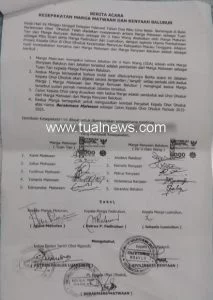 Ini berita acara kesepakatan bersama marga matwaan dan renyaan balubun