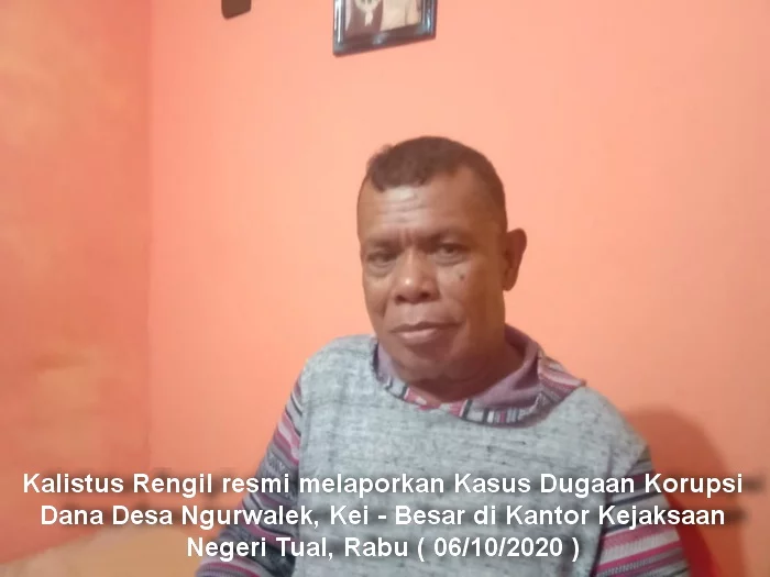 Kalistus rengil lapor korupsi dana desa ngurwalek