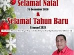 Ucapan selamat natal dan tahun baru ketua fraksi pdi - perjuangan dprd maluku, benhur g. Watubun