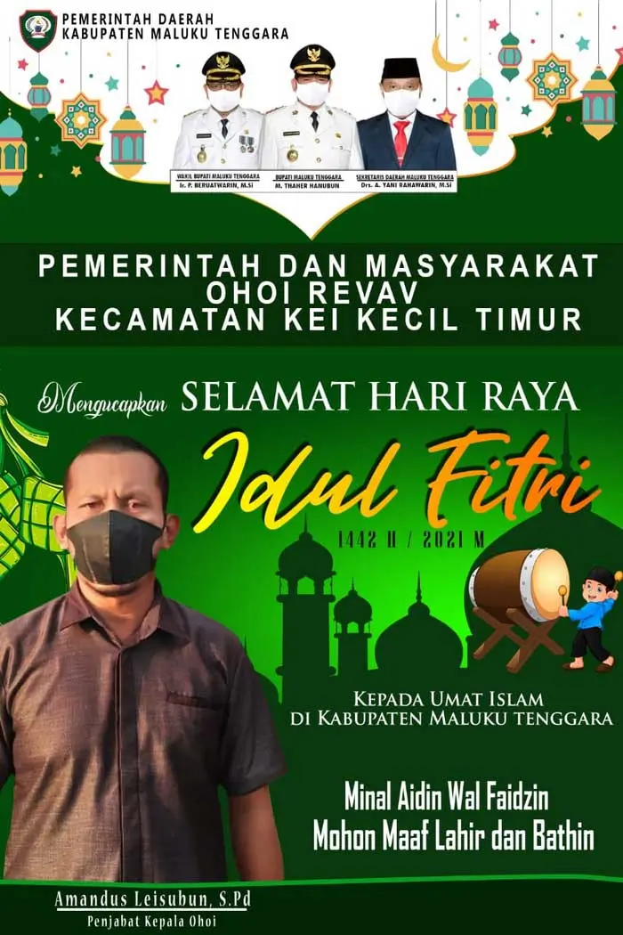 Iklan idulfitri pejabat kepala ohoi revav