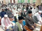 Pelaksanaan sholat idulfitri 1442 h / 2021 m, di masjid agung al- hurriyah 45 kota tual, kamis ( 13/05/2021 )