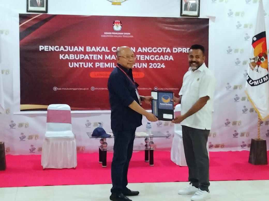 Pendaftaran bacaleg partai nasdem kabupaten malra di kpu, kamis 11 mei 2023